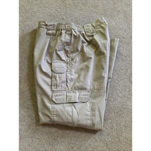 5.11 Tactical Series Men's Pants Style 74273 Khaki Rip Stop 38x32 *FITS AS 36x30